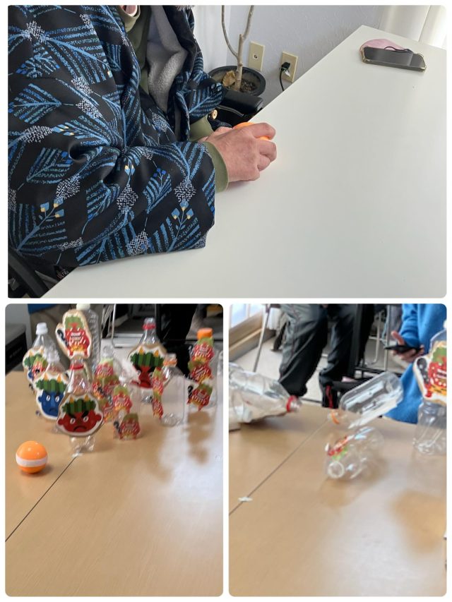 👹🎳 節分レクリエーション 🎳👹
今日は「鬼ボーリング」を行いました！
鬼に見立てたピンを狙って、えいっ！
笑顔と歓声があふれる、楽しい時間になりました✨
節分クイズもご参加ありがとうございました😊

いわさき

#節分レク #鬼ボーリング　鬼のパンツは虎毛皮
#レクリエーション 事業所の日常 みんなで楽しく