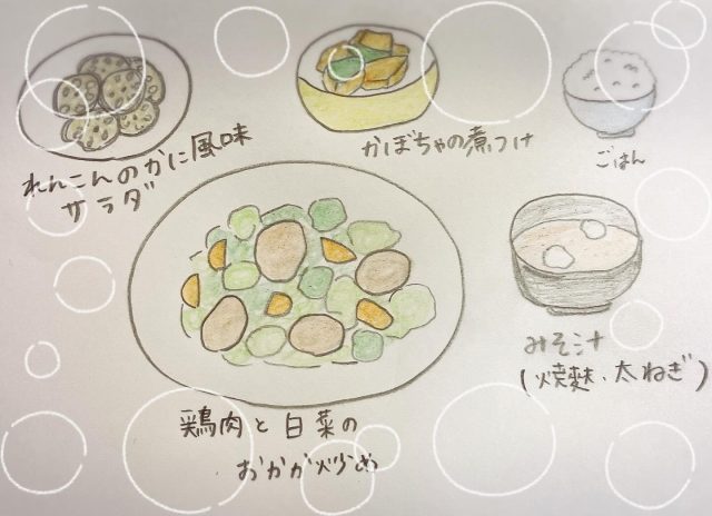 🌷昨日の投稿の答え合わせ🌷

今日のお昼ごはん、
美味しくて…つい夢中に…
気づいたらお皿が空っぽで
写真を撮り忘れてしまいました😭

手書きのイラストでご容赦ください🙇‍♀️

あおき

#福祉 #就労継続支援 #札幌 #お昼ごはん #ごちそうさまでした